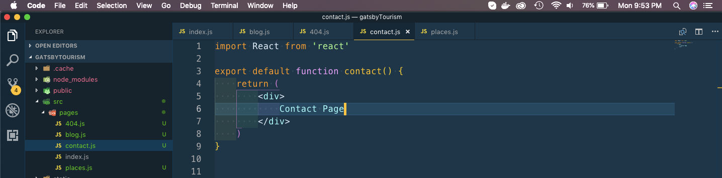 contact page