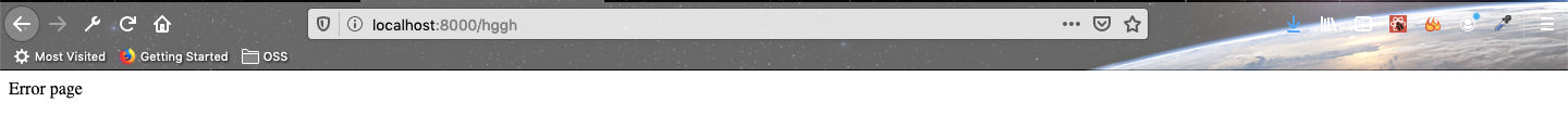 Error page