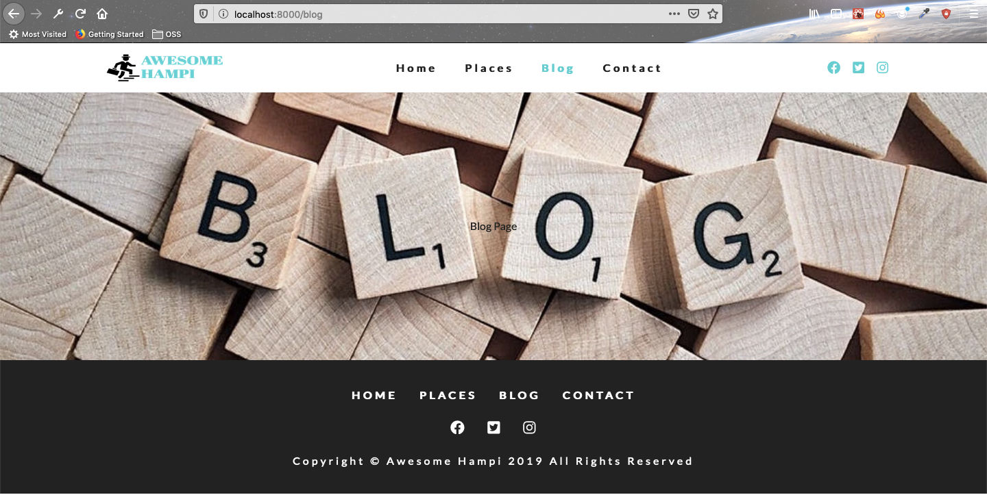 Blog page
