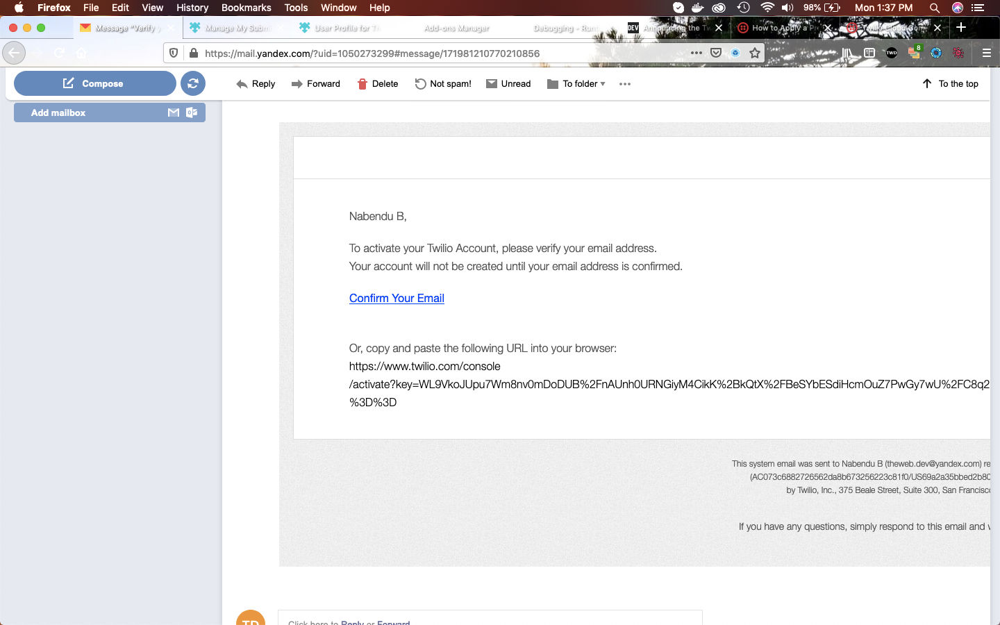 Confirm Mail