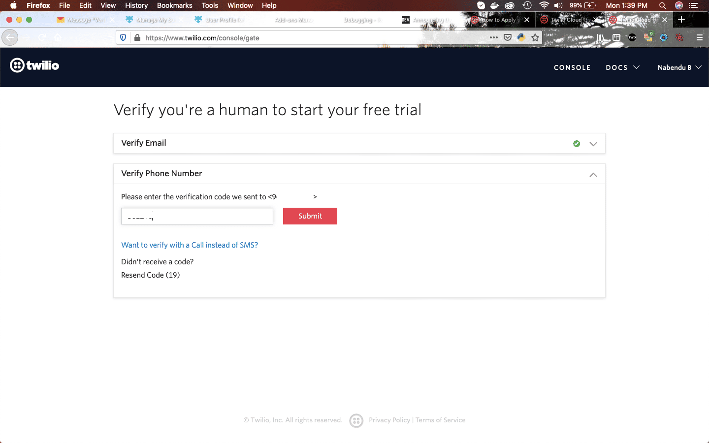 Verification Code
