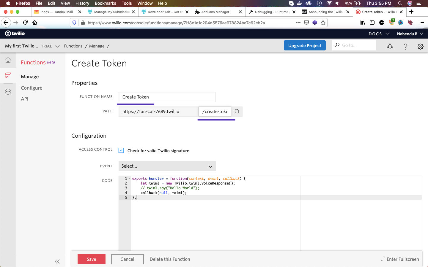 Create Token