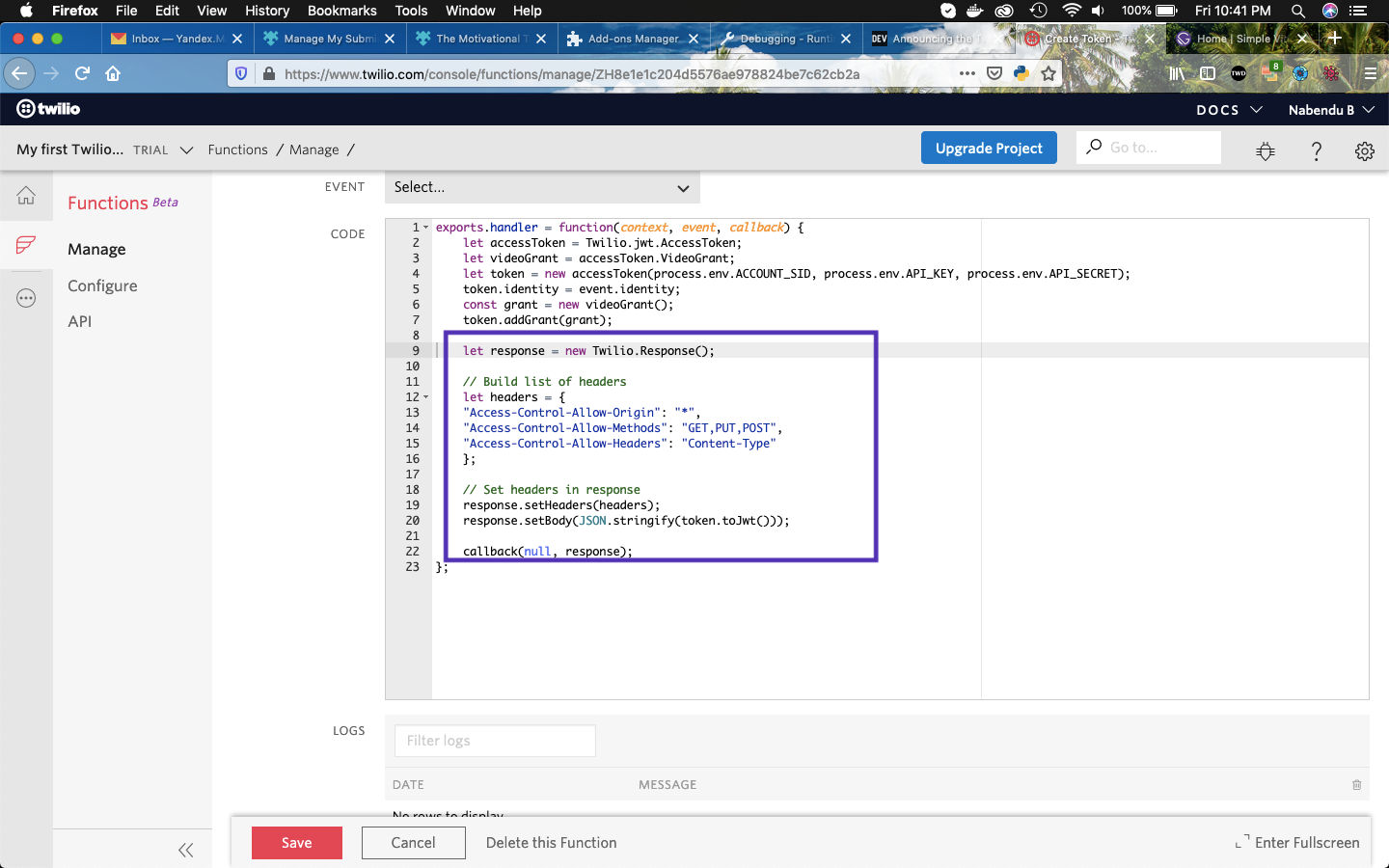 twilio docs