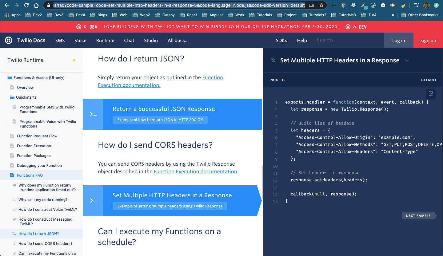 twilio docs