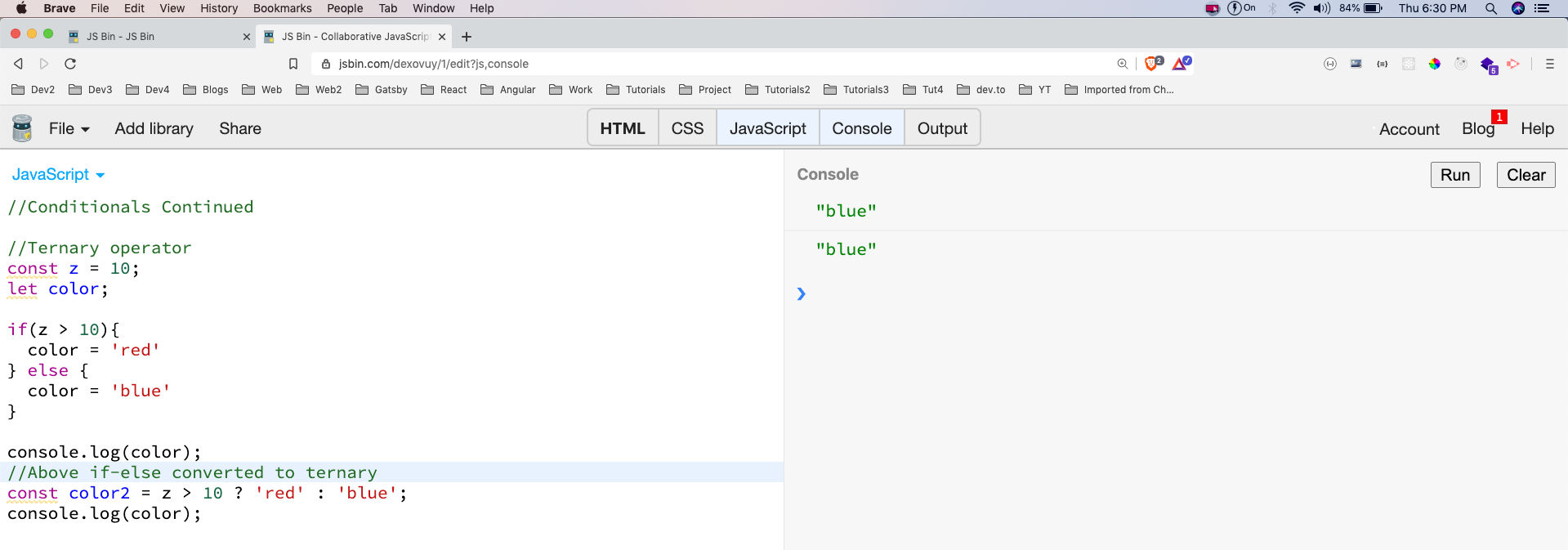 Ternary operator