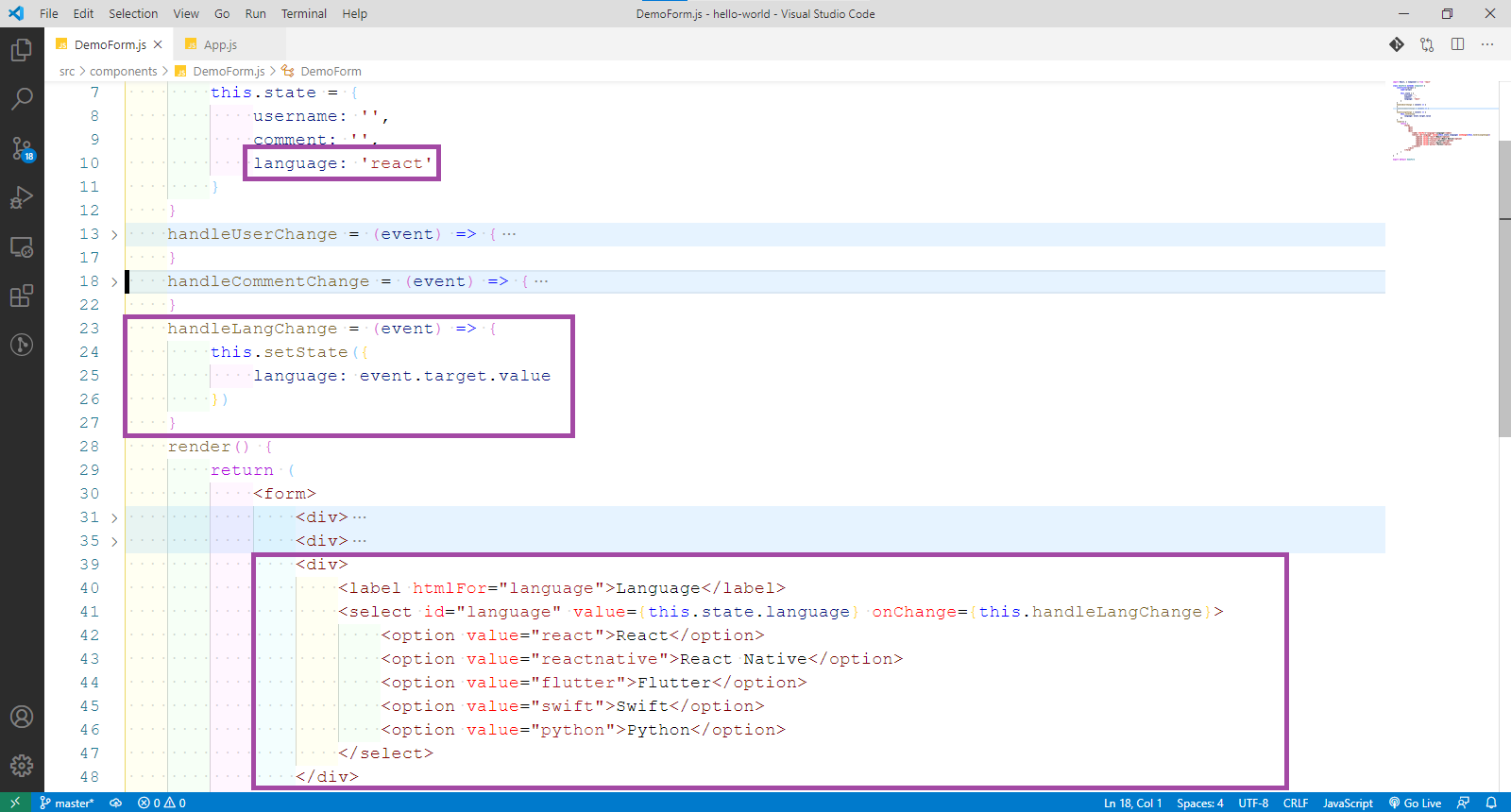 DemoForm.js