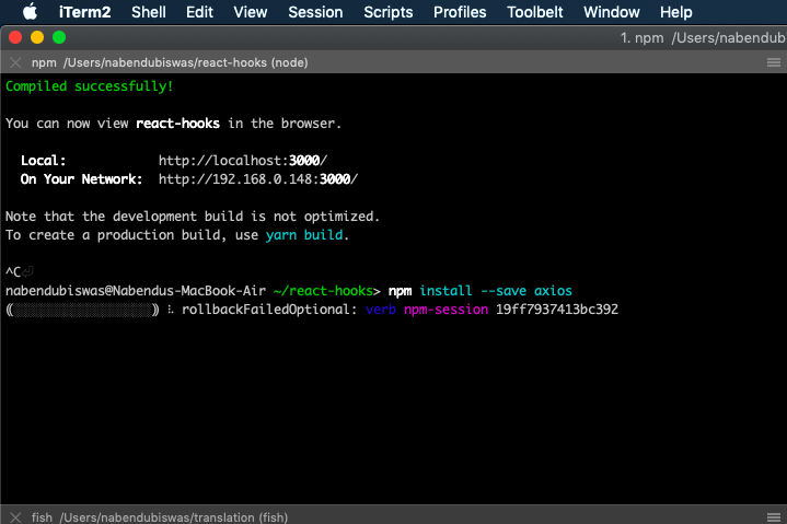 install axios