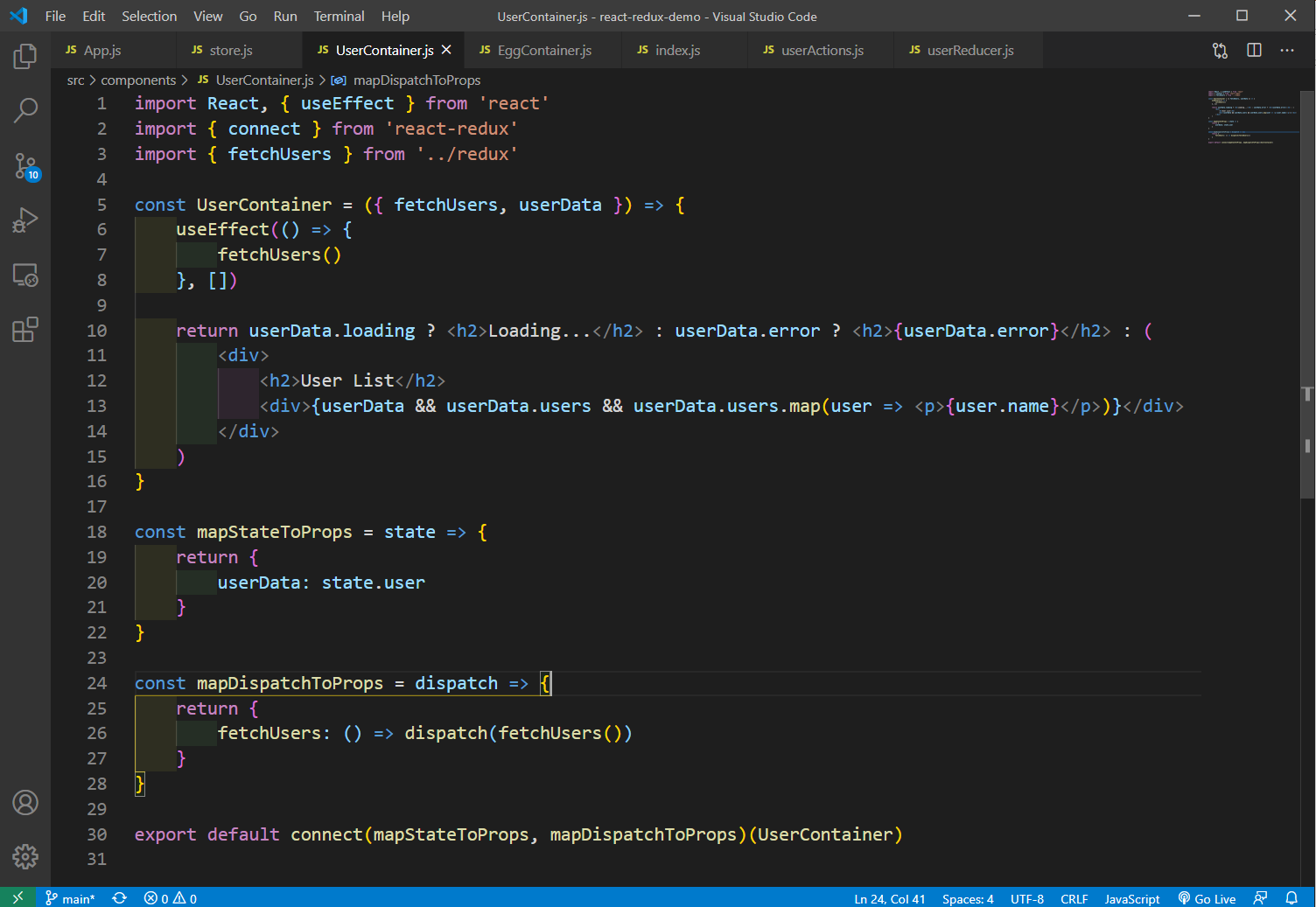 UserContainer.js