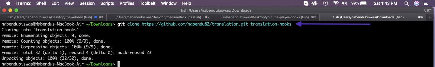 git clone
