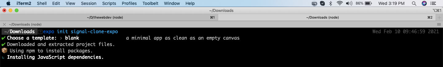 installing