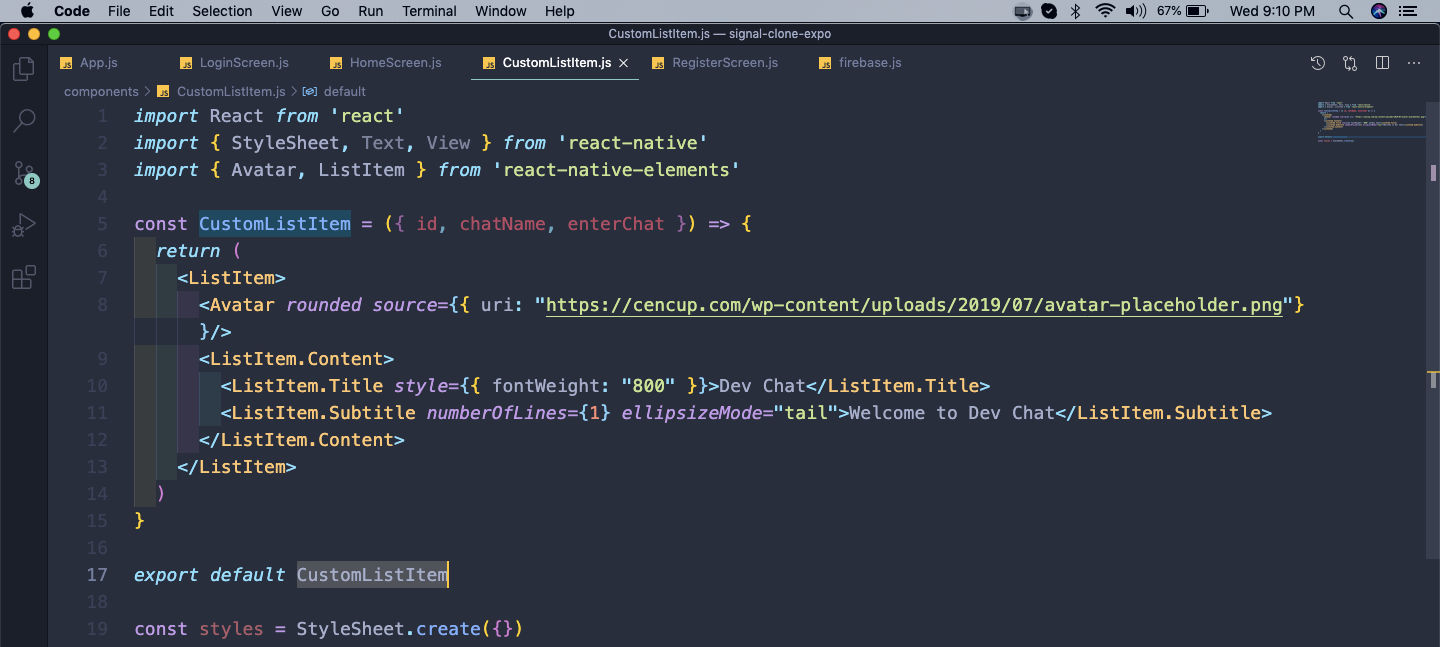 CustomListItem.js