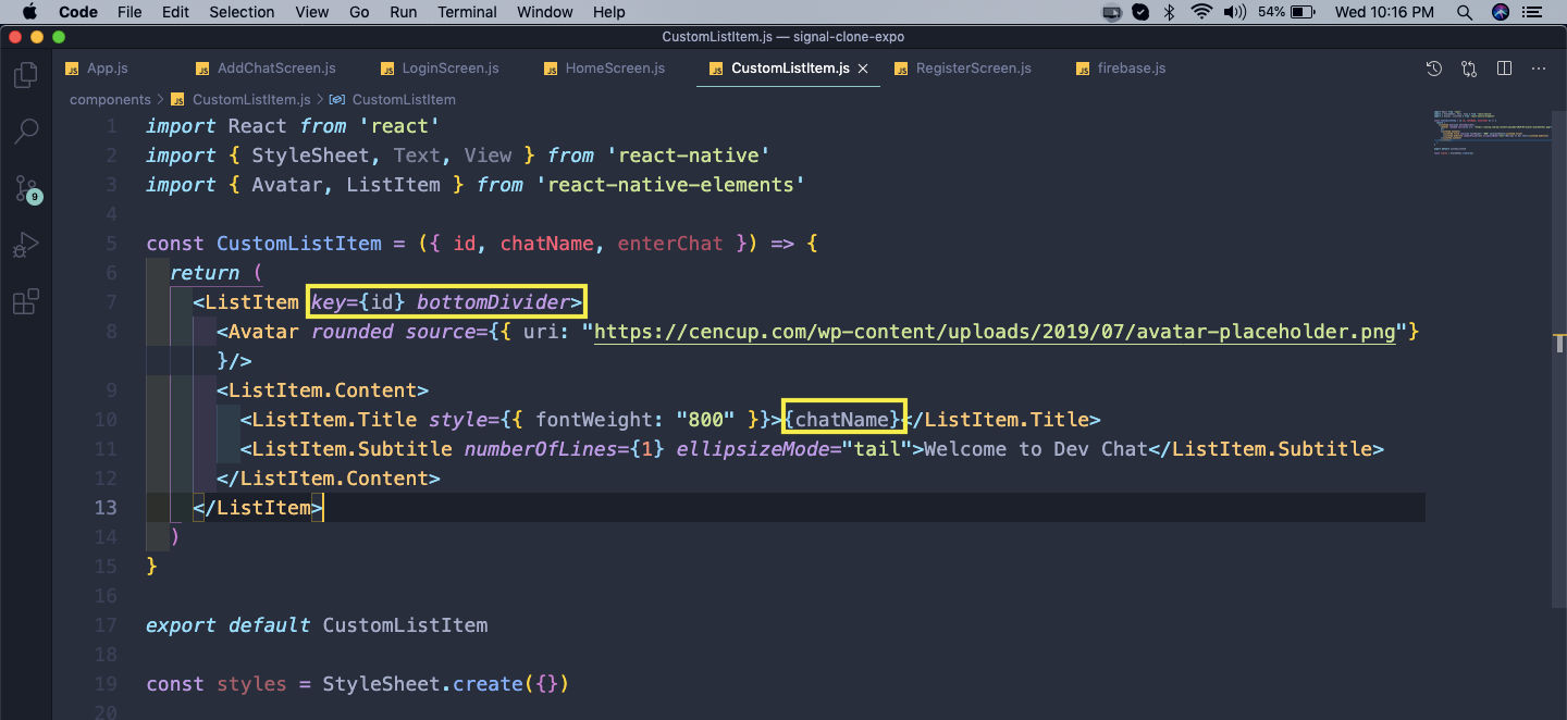 CustomListItem.js