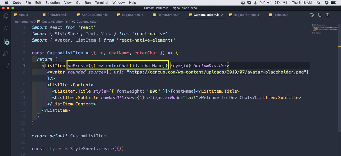CustomListItem.js