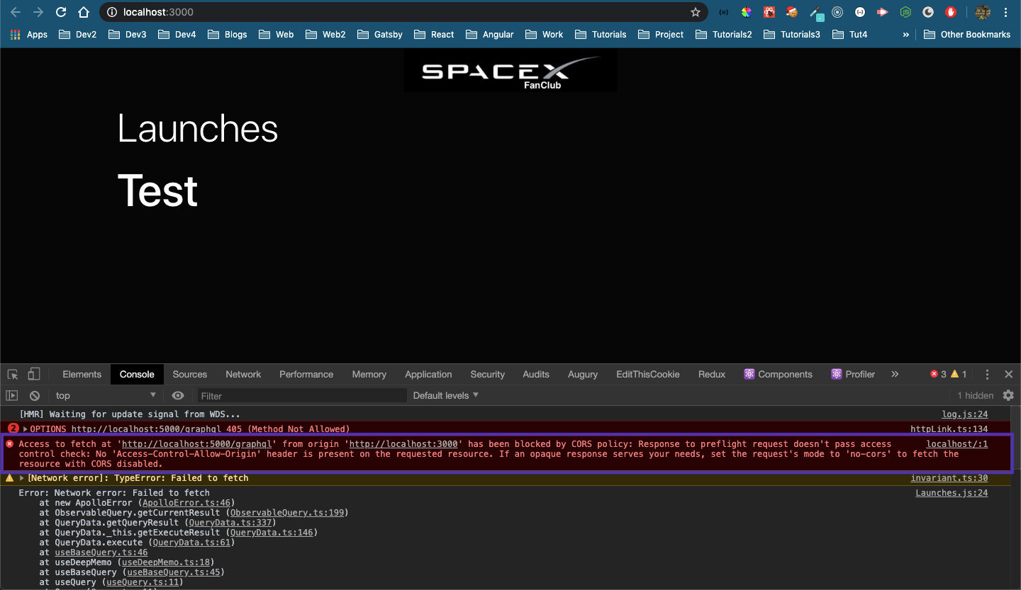 CORS error