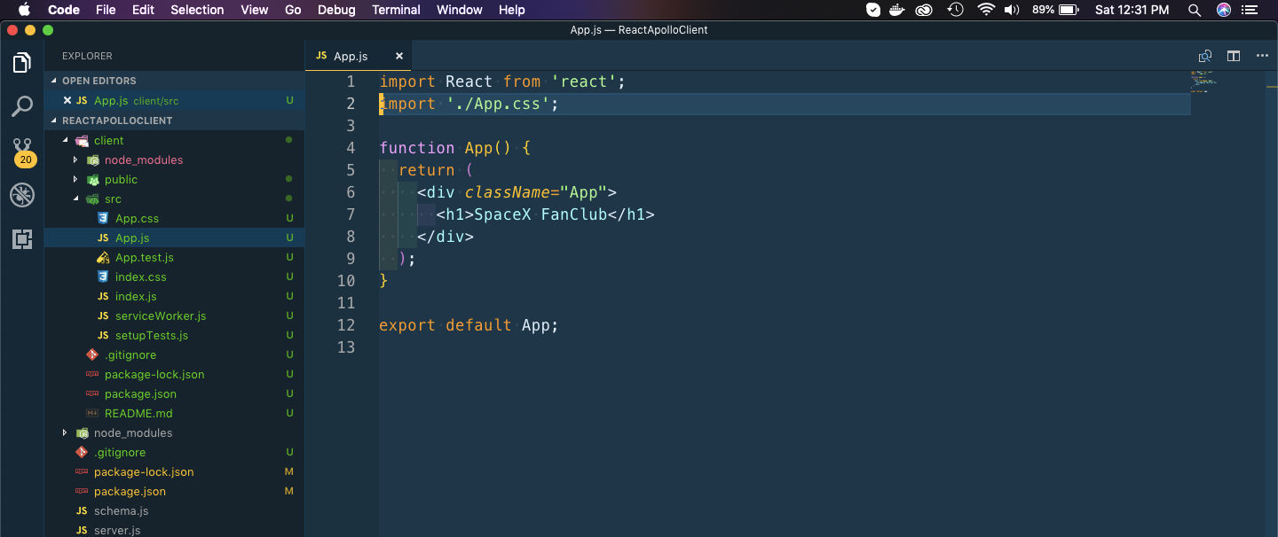 Reduced App.js