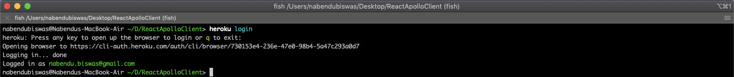 heroku login