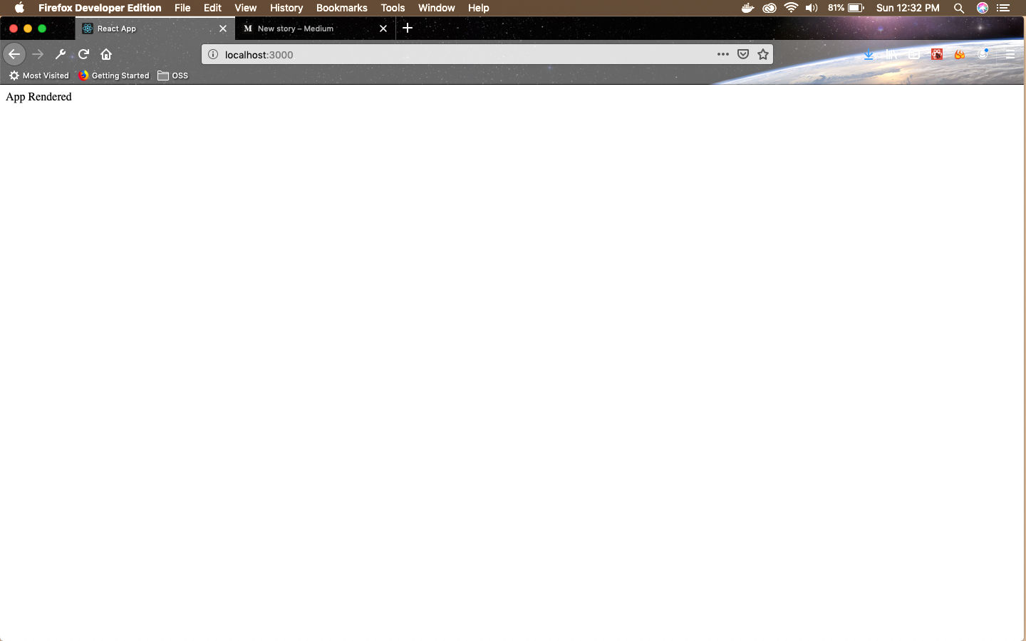 App Rendered