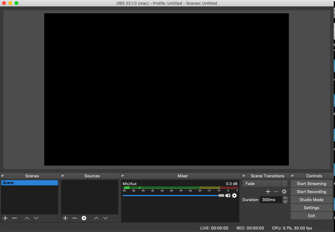 The OBS software