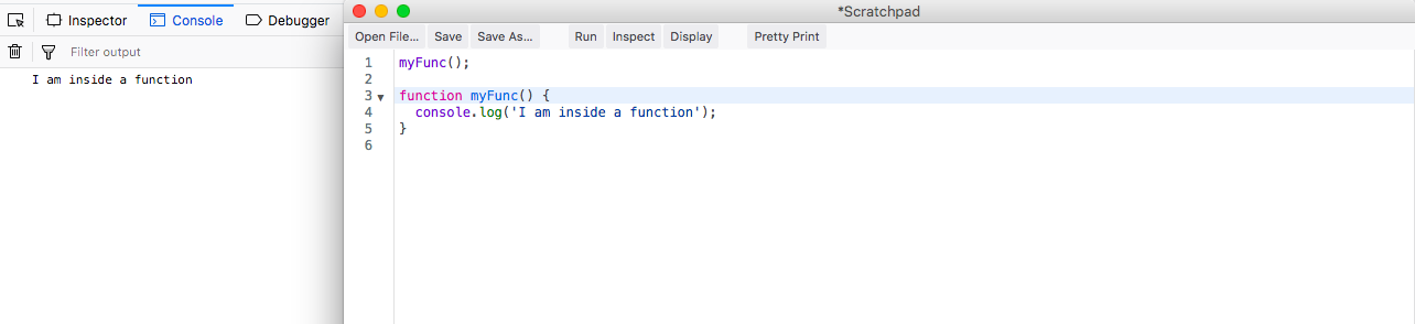 Function declarations
