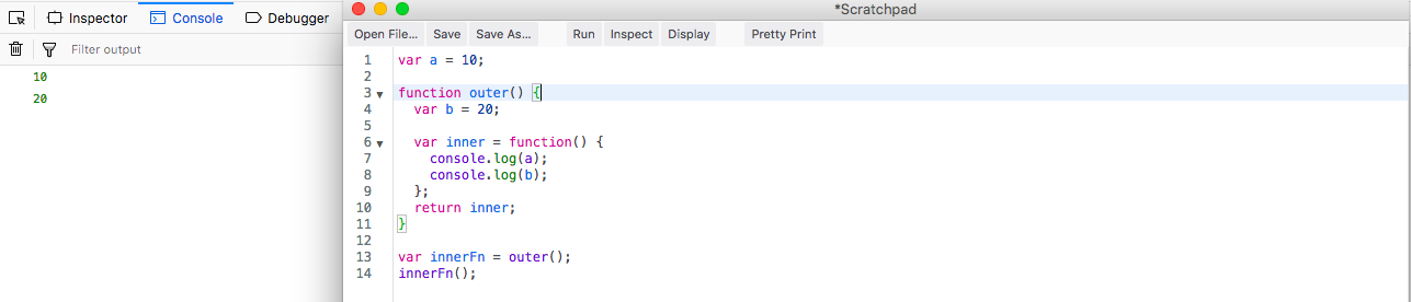 Refactoring inner outer example
