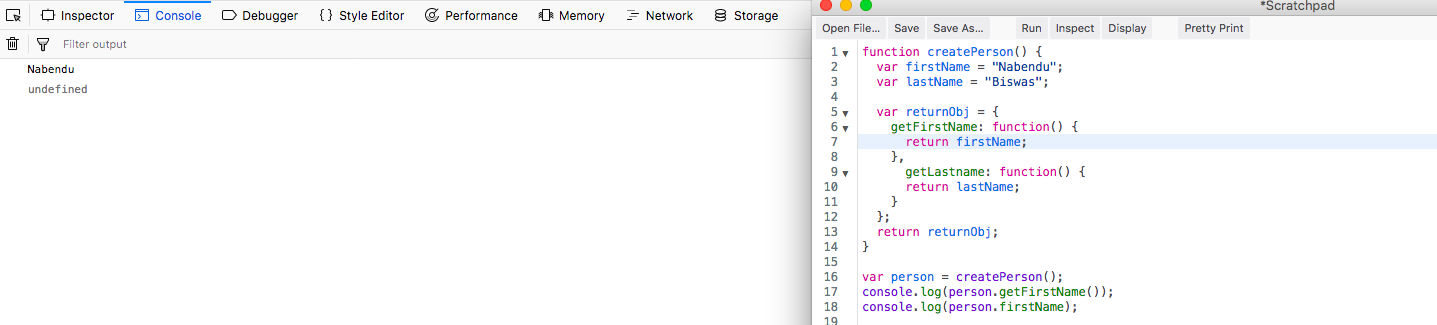 getters in Javascript