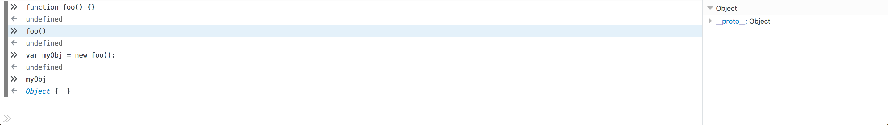 calling foo with new keywords