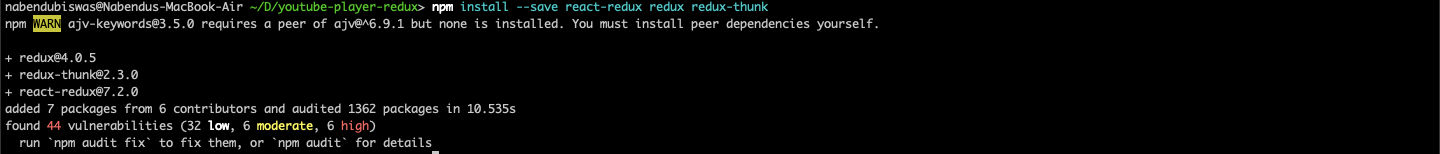 redux dependencies