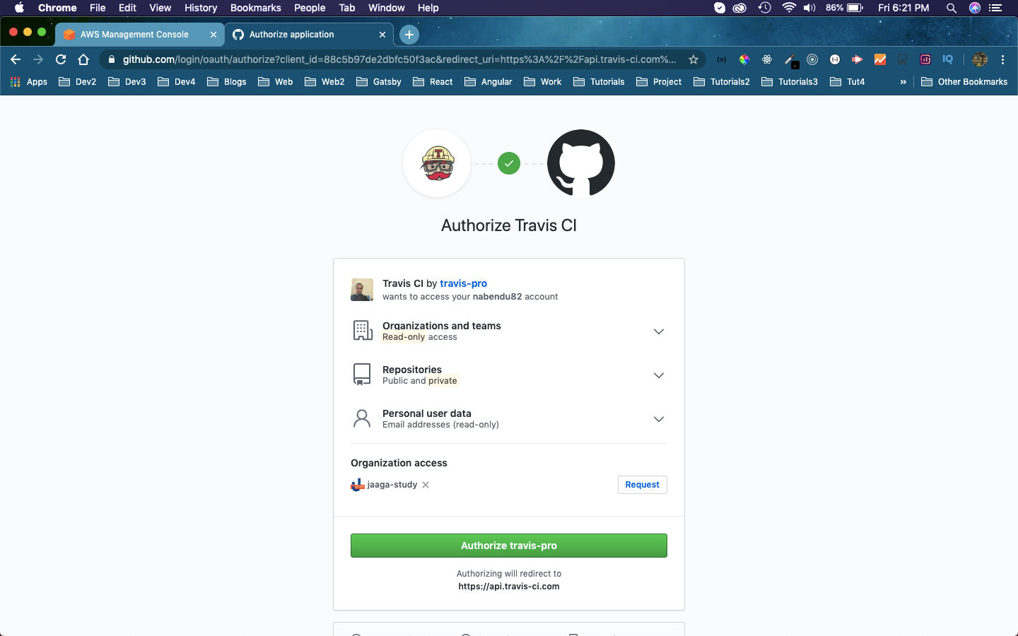 Authorize again