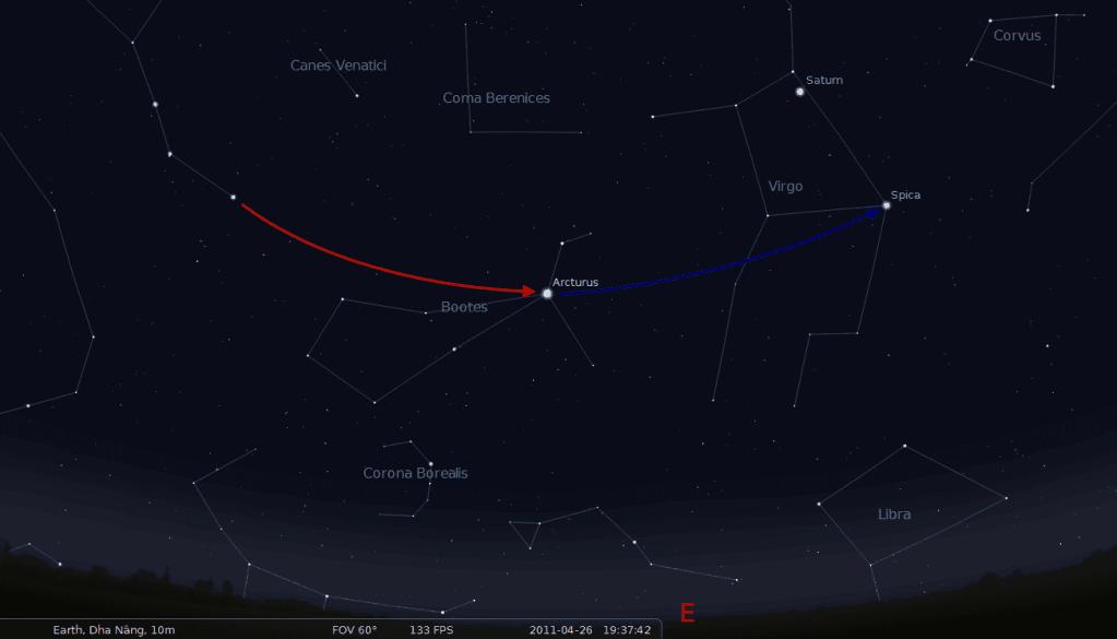 Đi tìm ngôi sao Arcturus trên bầu trời đêm tháng 5 - 2 sevcvh / Thiên văn học Đà Nẵng