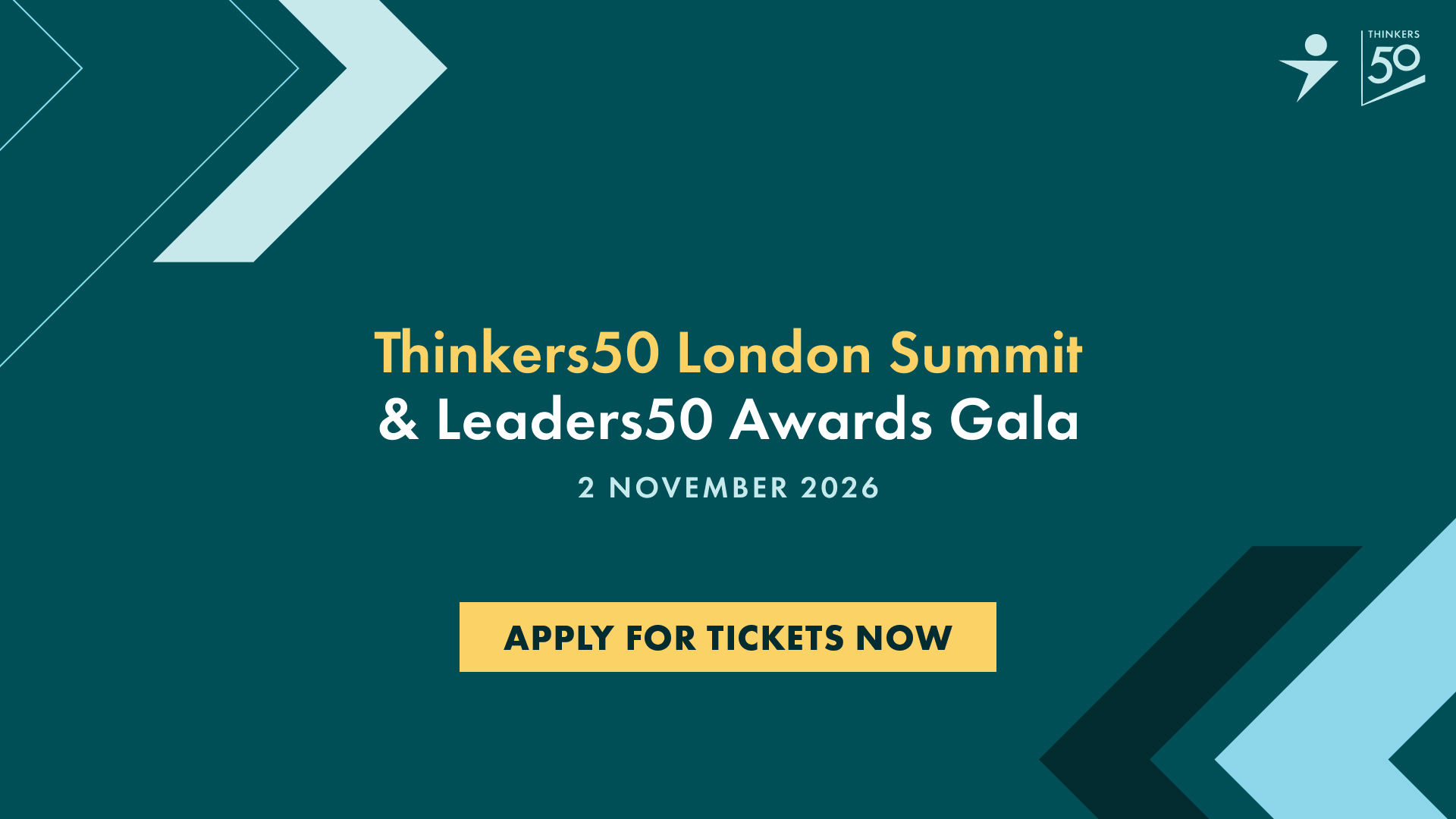Thinkers50 London Summit & Leaders50 Awards Gala 2026