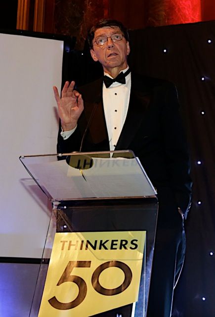 Clay Christensen accepts the 2013 Top Thinker Award