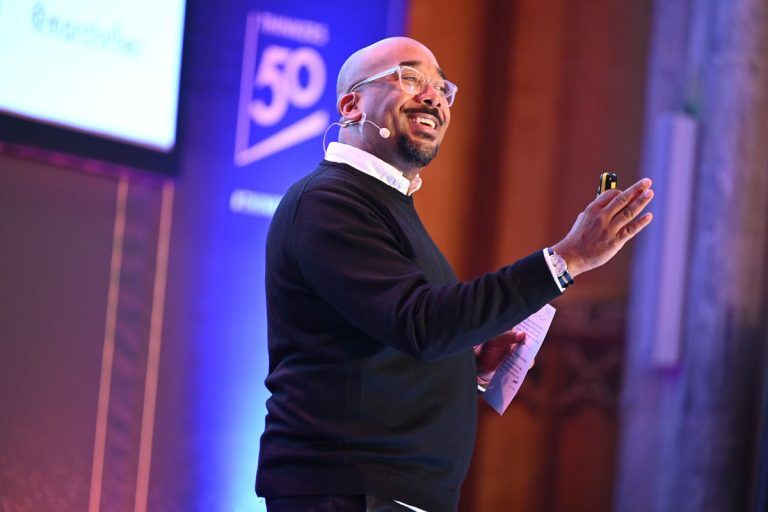 Marcus Collins hosting the Thinkers50 London Summit