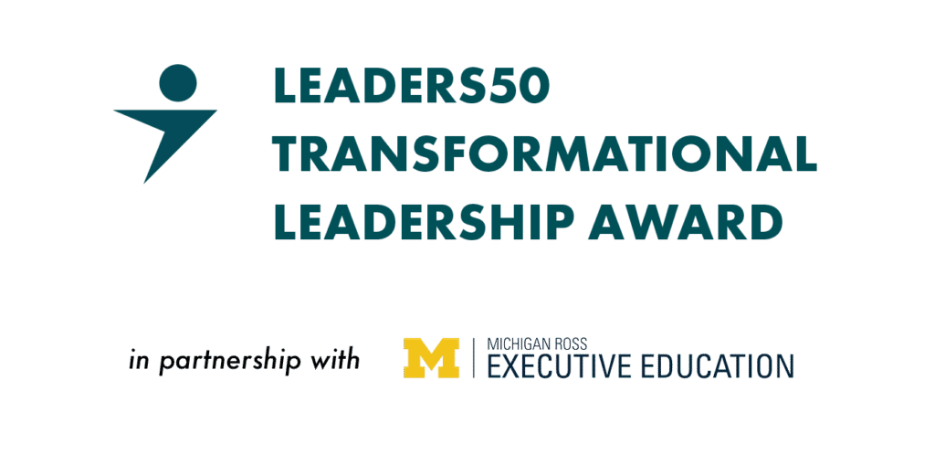 Leaders50 Transformational Leadership Award