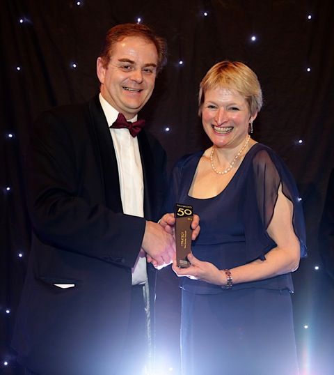 Rita McGrath accepts the 2013 Strategy Award from CIMA sponsor