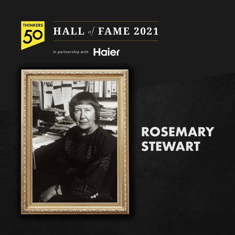Rosemary Stewart has been inducted into the Thinkers50 Hall of Fame 2021, in partnership with Haier.