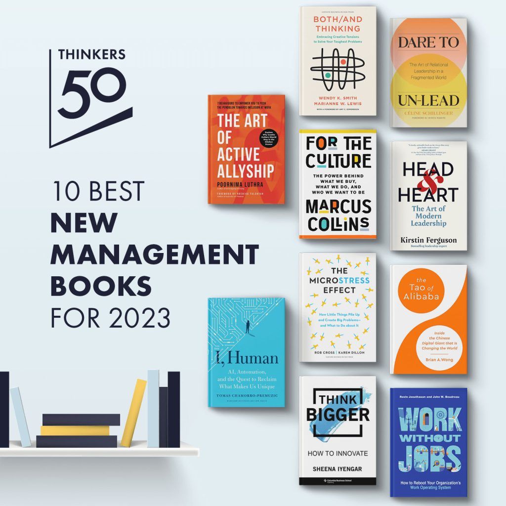 Thinkers50's 10 best new management books for 2023 and their covers.