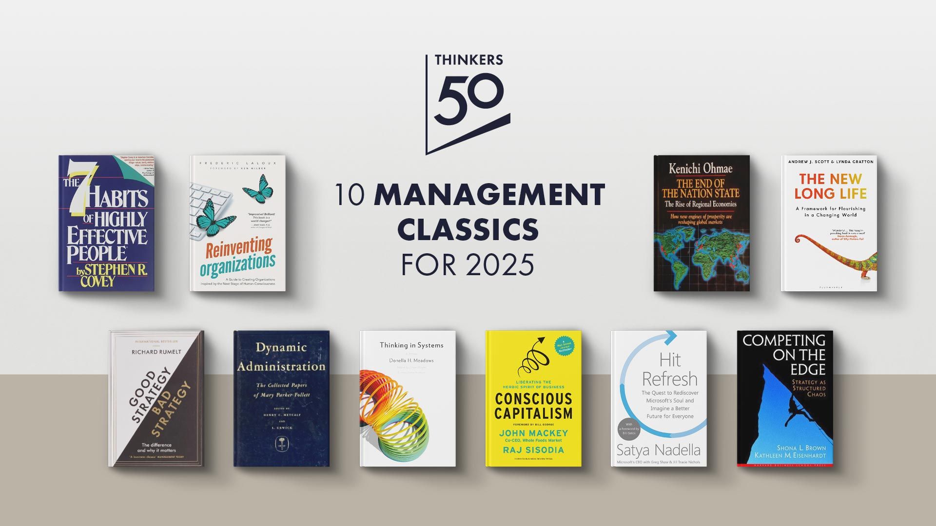Thinkers50, 10 Management Classics for 2025.