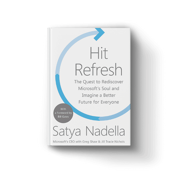 The book cover of "Hit Refresh".