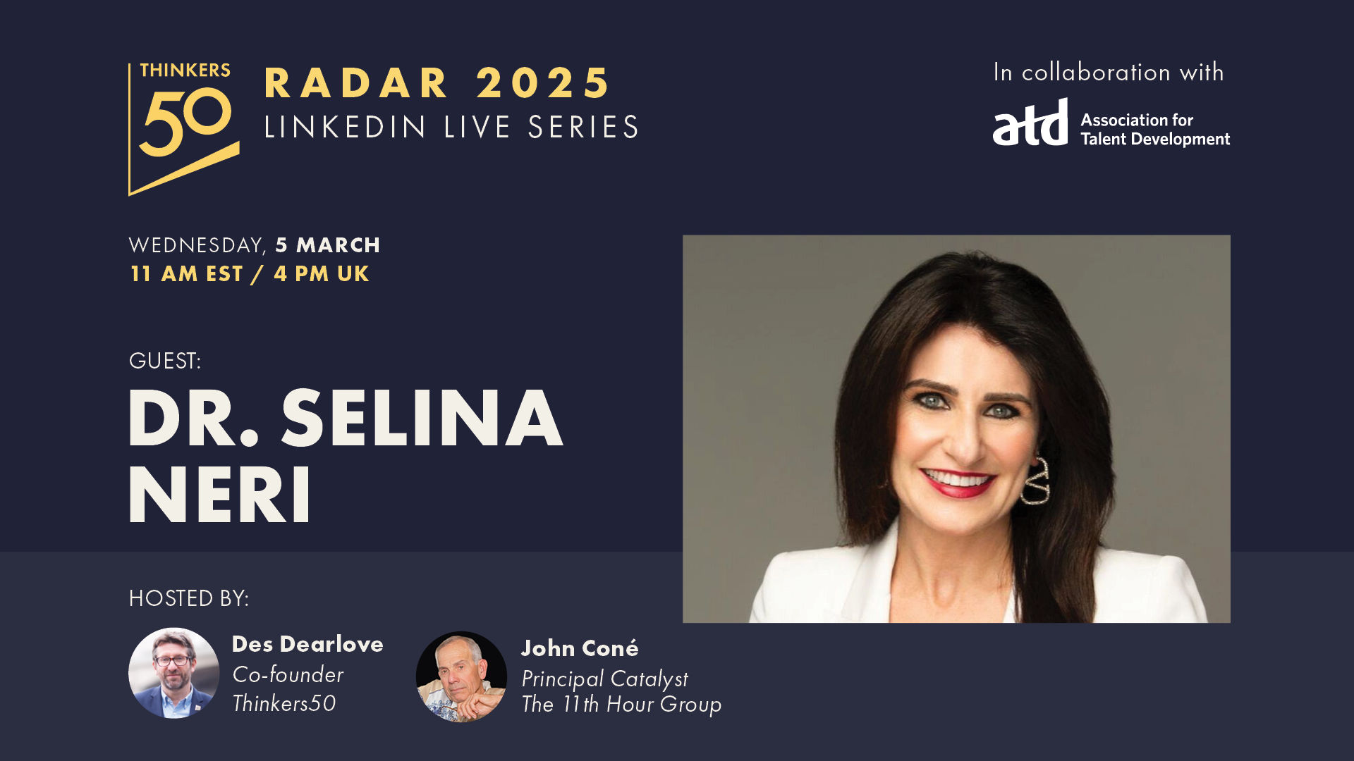 Thinkers50 Radar LinkedIn Live with Selina Neri