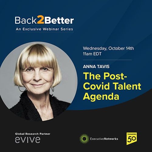 Back2Better Webinar: The Post-COVID Talent Agenda with Anna Tavis