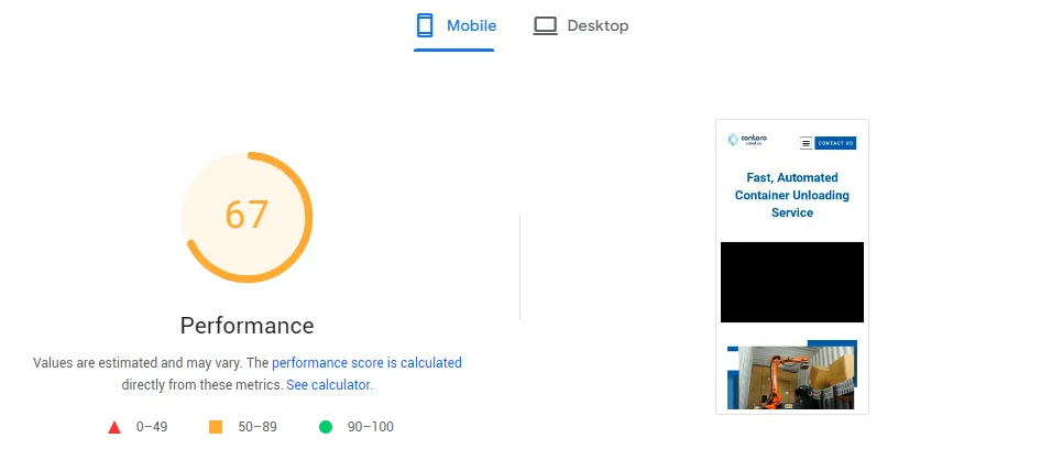 Bad Mobile Responsiveness