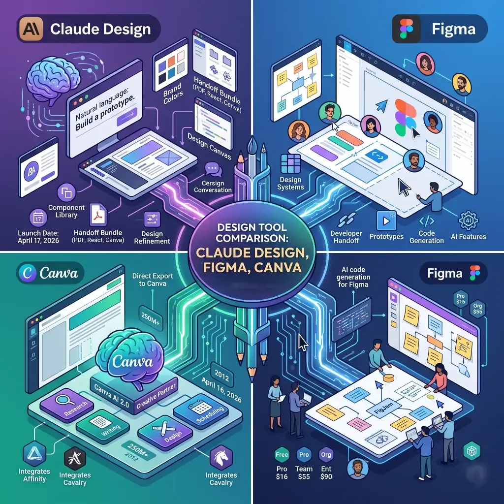 Claude Design vs. Figma vs. Canva