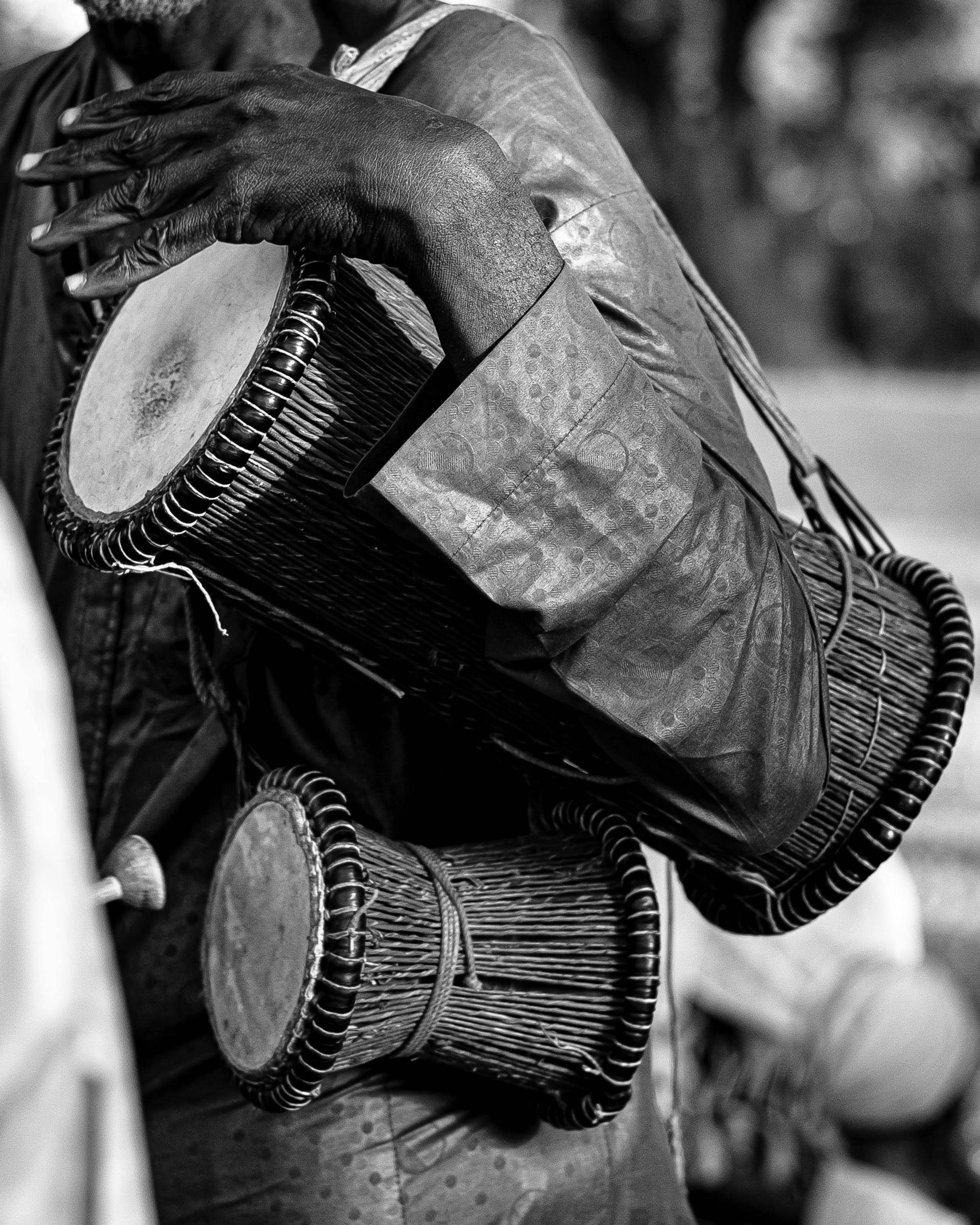Traditional African talking drum