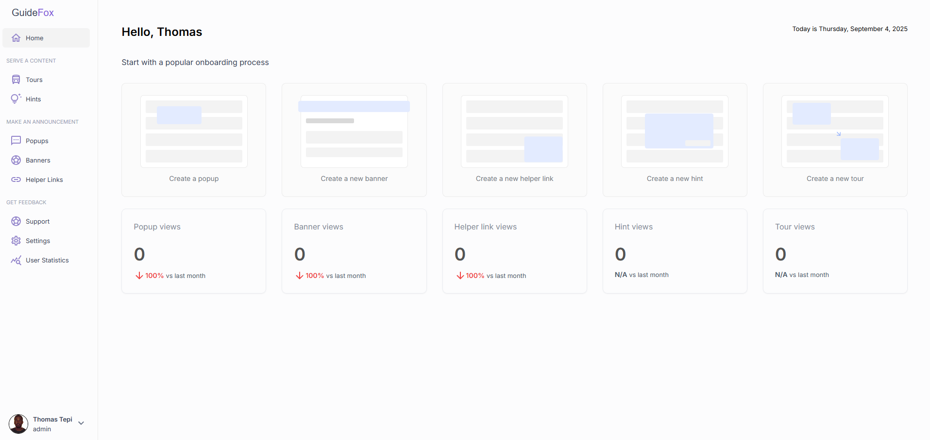 Preview of the Guidefox - User Onboarding Tool project