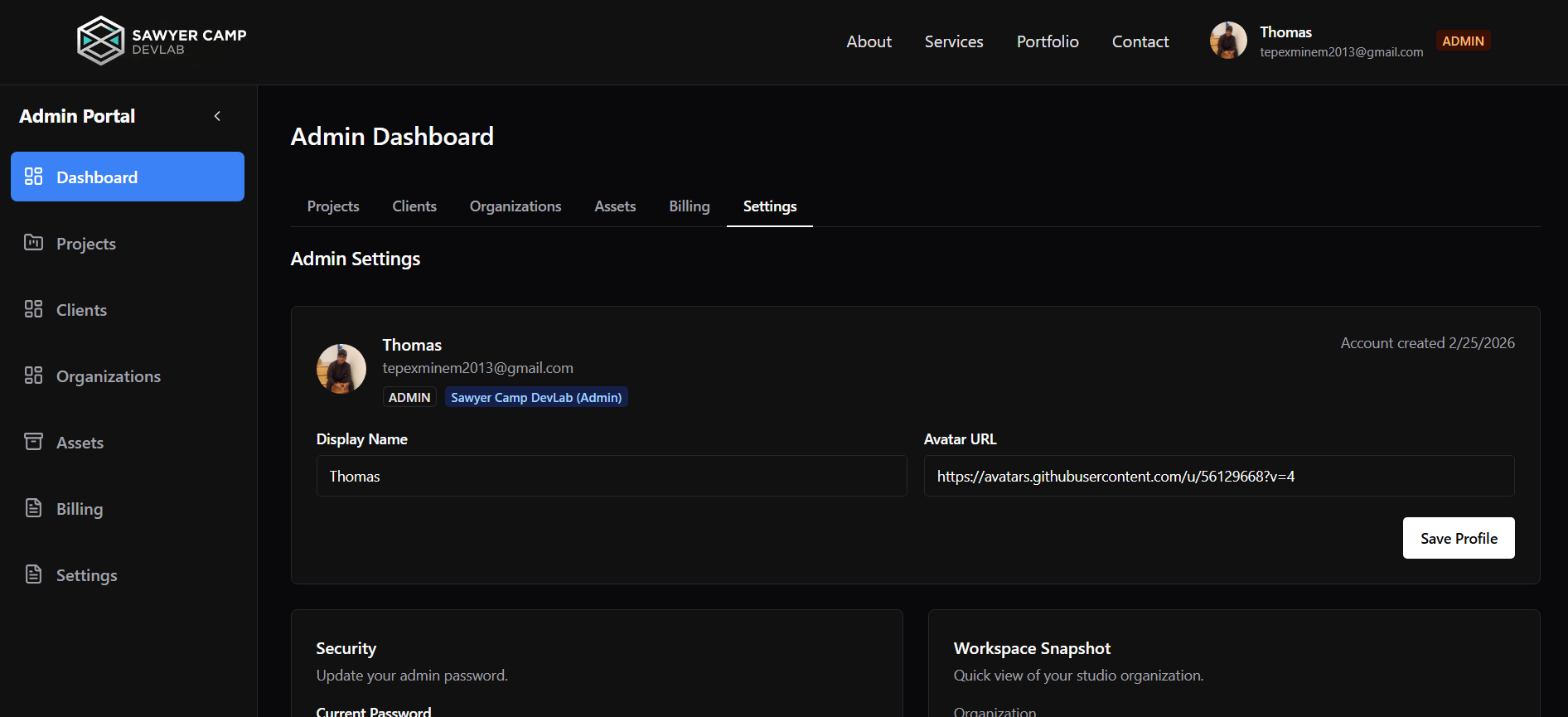 Preview of the Sawyer Camp DevLab - Lean Studio project