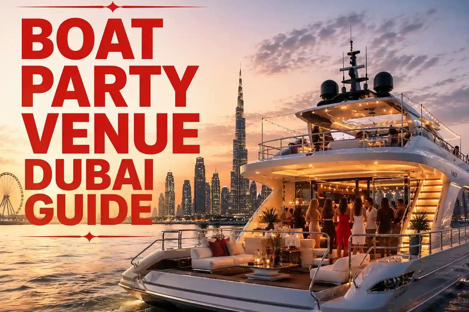Boat party venue Dubai guide with private floating event and skyline views
