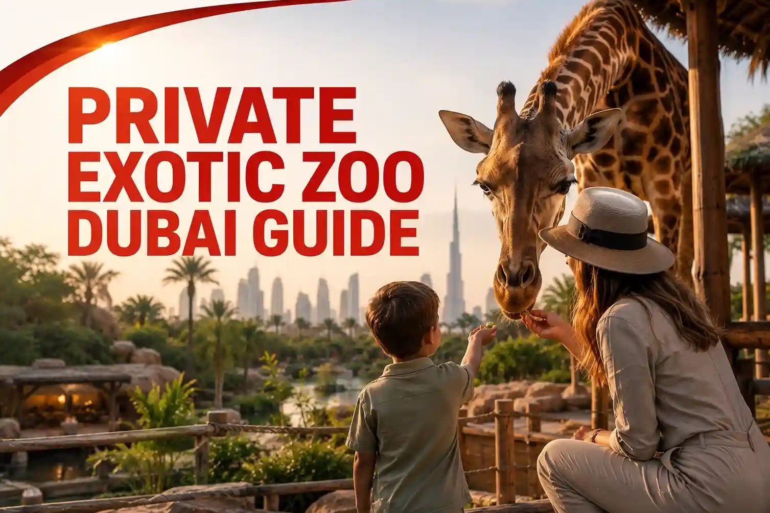 Private exotic zoo Dubai guide with family wildlife experience near Dubai
