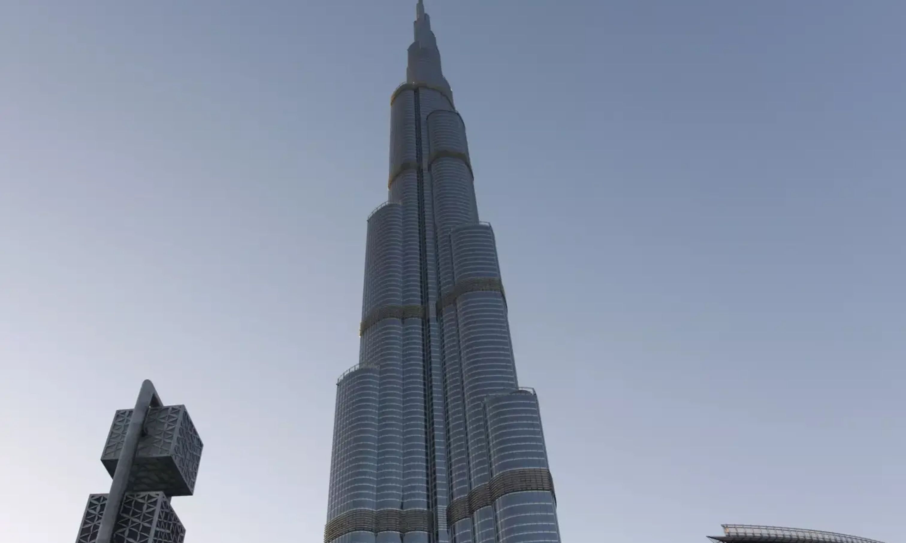 Aerial shot of Burj Khalifa
