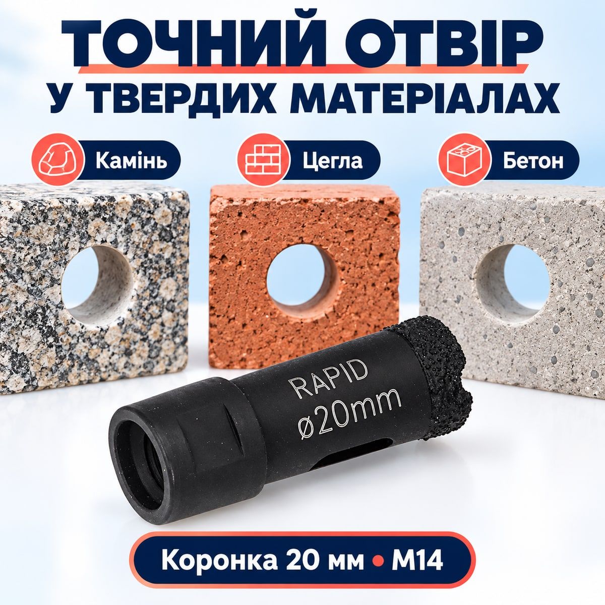 Алмазная коронка для камня MAR-POL M22647 пилка коронка для плитки