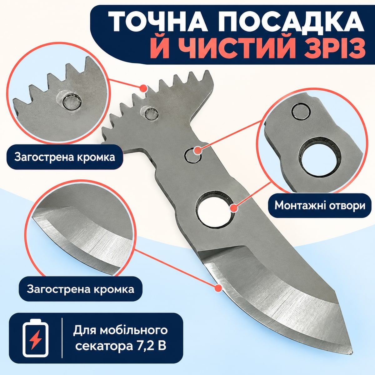 Сменное лезвие Verke Garden V90751 для аккумуляторного секатора 7 2 В